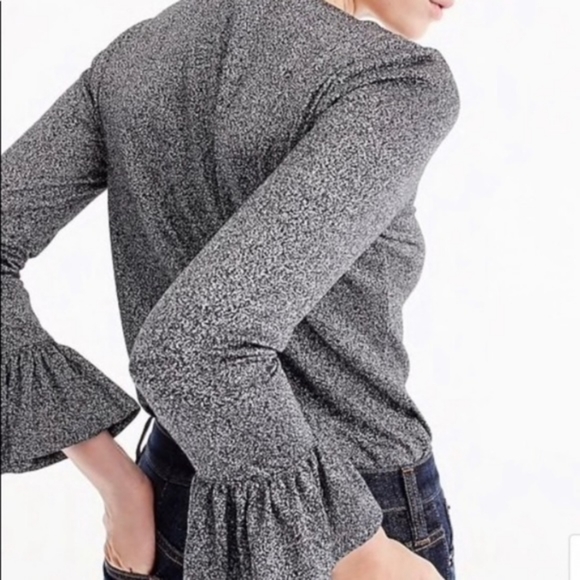 NWT J Crew sparkle bell sleeve top Size S - Picture 3 of 6
